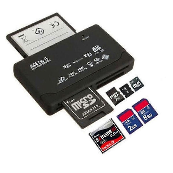 Allt-i-ett 1 Minneskortläsare Usb Extern Sd Sdhc Mini Micro M2 Mmc Xd Cf Ms