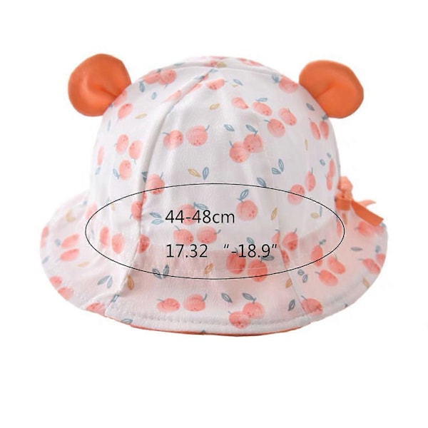 Solhatt for spedbarn, blomstrete babybøttehatt, myk bredbremmet babylue, vår campinghatt, fiskehatt for småbarn 0-2 år, gul
