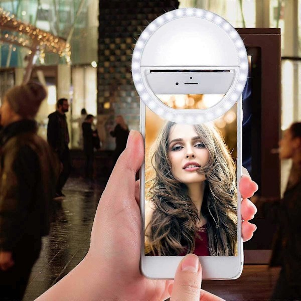 Selfie-rengasvalo 36 LED-valolla, 3-tasoinen säädettävä kirkkaus