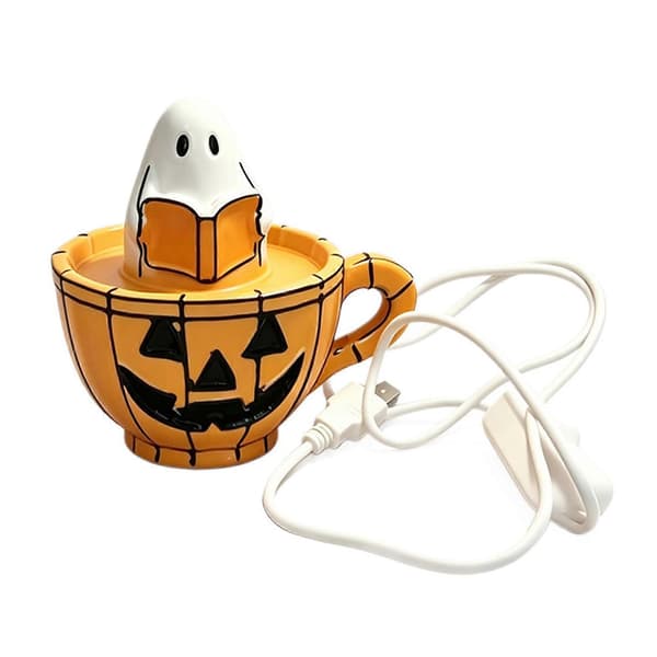 Halloween Spøgelse Læselampe - Græskarkop LED Lampe - USB Skrivebordsdekoration