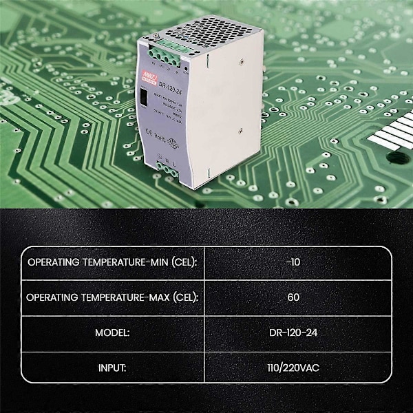 -120-24 120W Industriel Kvalitet Skinne Strømforsyning 24V5A Switching Strømforsyning Skinne Montering Switching