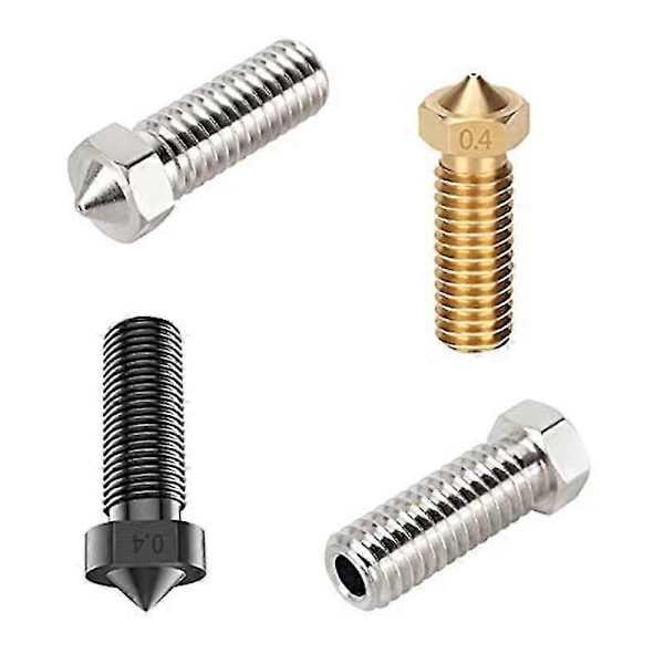 15 stk. Dysesæt til Anycubic Vyper, 3D-printerdele Hærdet stål/Rustfrit stål/Messing 0,4 mm N