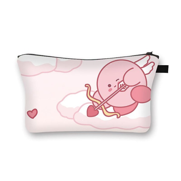 Kirby Cartoon Anime -kosmetiikkalaukku, neliön muotoinen ulkona toimiva monitoiminen matkalaukku Naisten hygieniatuotteet Organizer Tytöille Syntymäpäivälahja Kirby-17