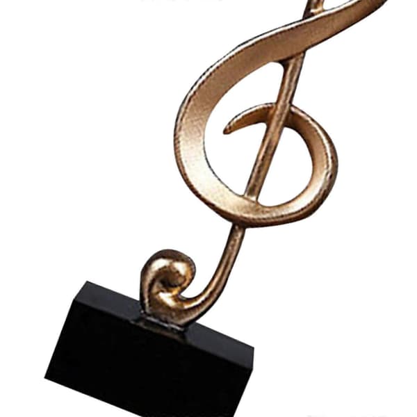 Resin Musikalske Noder Skulptur Abstrakt Statue Skrivebordsdekoration