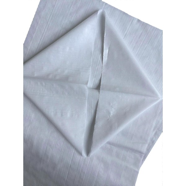 10 Pakk Vævede Skrotposer - Robust Polypropylen Konstruktionsposer - Stærke Hvide Poser - Jumbo Industrielle Opbevaringsposer - 45 X 75cm
