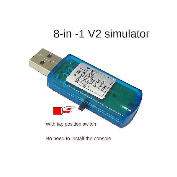 8 i 1 USB Flysimulator Datamaskin Flysimulator For Xtr5 Fms G4 Fpv Fly Helikopter Kontr