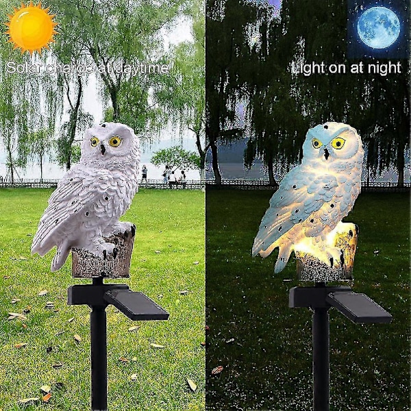 Landskabsbelysning LED Havelamper Solpanel I Ugleform