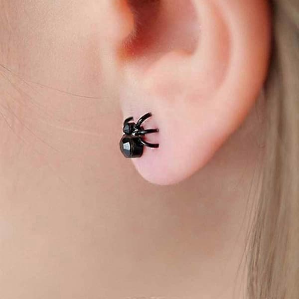 Øreringe Halloween Tilbehør Ørepiercing Øreringe Studs Til Piger 2 Stk Edderkoppeøreringe Til Cosplay