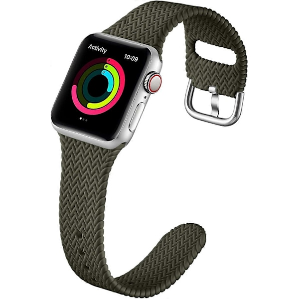 Kompatibel med Apple Watch-reim 42 mm 44 mm Kvinner Menn Serie 6, Komfortabel Fleksibel Teksturert Vevmønster Sport Armbånd for Apple Watch SE Serie 6