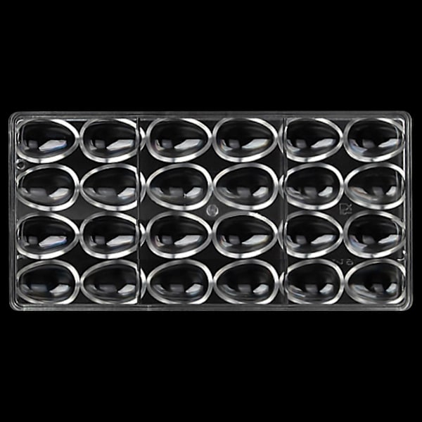 4/24 Huller Ægformet Resin Form til Chokoladefremstilling Køkken Silikone Bageform