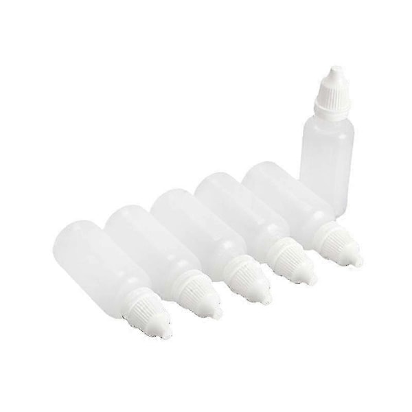 50 stk. Tomme Plast Klemmbare Dråpeflasker (20 ml)