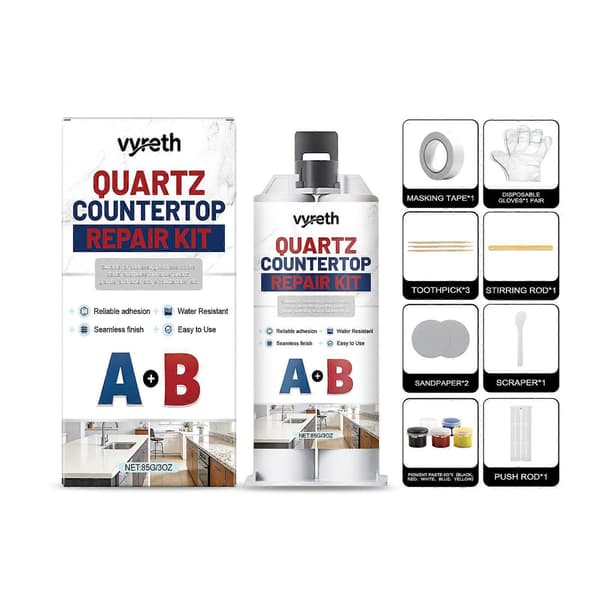 Reparationssæt til bordplader af kvarts og granit A+B Epoxyformel for stærk binding 2pcs