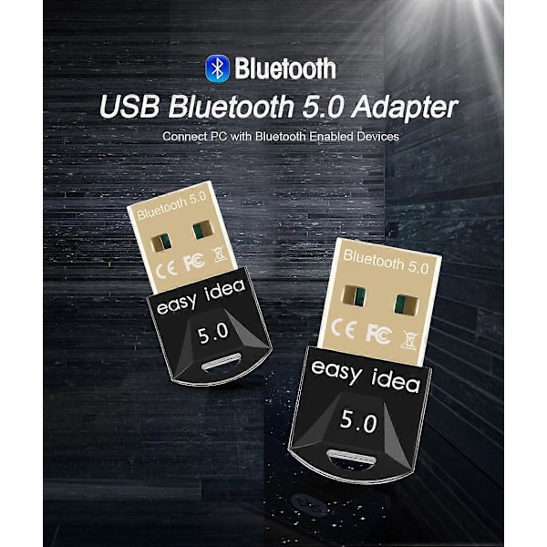 USB Bluetooth Adapter 5.0 Bluetooth Modtager 5.0 Dongle Højhastigheds Transmitter Mini Bluetooth USB Adapter Til PC Computer Laptop