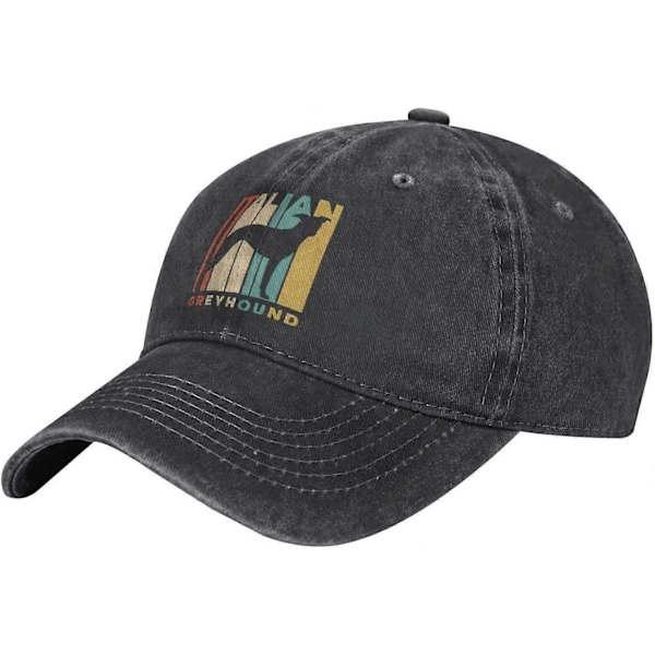Italian Greyhound -unisex cowboy-hattu, baseball-lippis, säädettävä urheilu golf denim casquette -lippis, tyyli 1424