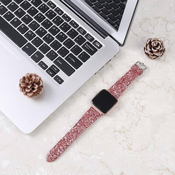 Bling-bånd kompatible med Fitbit Versa/Fitbit Versa 2/Fitbit Ve