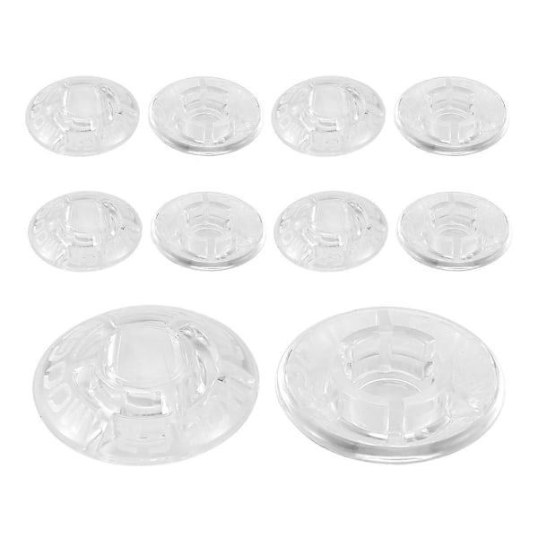 10 stk. soppformet gitar effektpedal fotspikerhette forsterkere fotbryter gitarpedalknappbeskytter