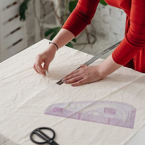 6 st DIY Kläder Lapptäcke Multi-Linjal Söm Quilt Sy Kurvlinjaler Ritning Skärlinjal Utkast Skola Kontorsmaterial