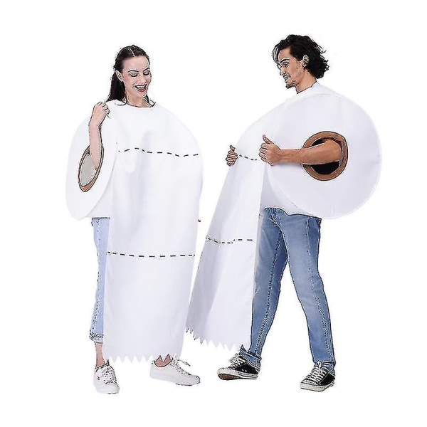 Kæmpe toiletpapirrulle Halloween kostume til voksen