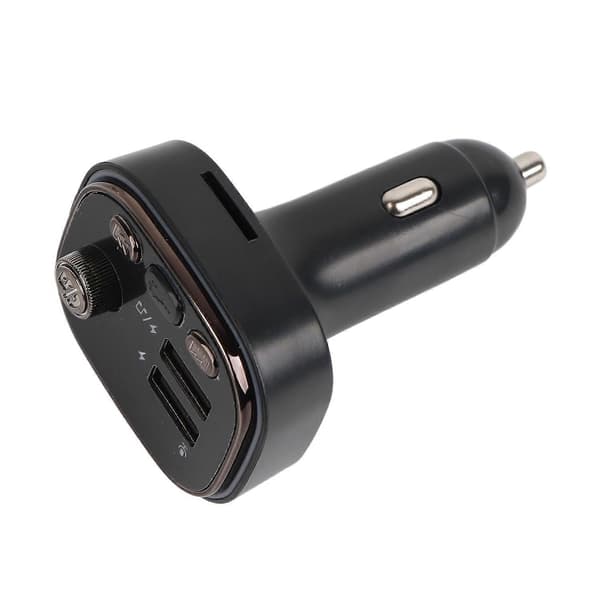Bil Bluetooth Afspiller 2 USB Porte Oplader 7 Farve Lys FM Transmitter Til Håndfri Opkald Sort