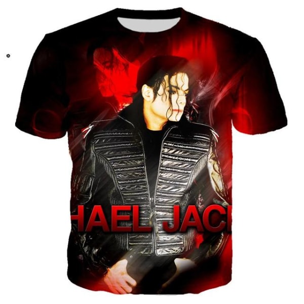 Michael Jackson Print 3D Sommar Casual T-shirt Street Hip Hop style 4 4XL