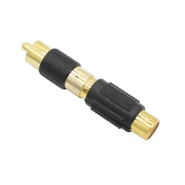 RCA-adapter 6 RCA hunn til hunn-koblinger + 6 RCA hann til hann-koblinger gullbelagte adaptere for R