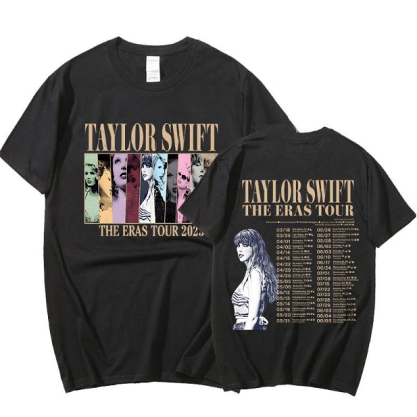 Musta Multi-Style Taylor Swift Fan T-paita Tryckt T-paita Skjorta Pullover Vuxen Collection Taylor Swift T-paita saatavana eri tyyleinä style 5 L