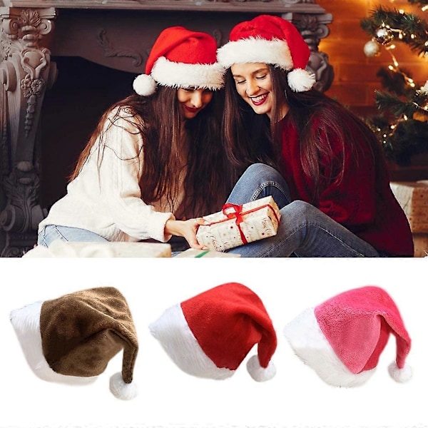 Plysset Julehat Julefrokost Hat Plys Santa Hat Julefrokost Dekoration