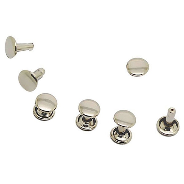 200 st DIY-nitar Nitar Nitar Metallplatta - Silver