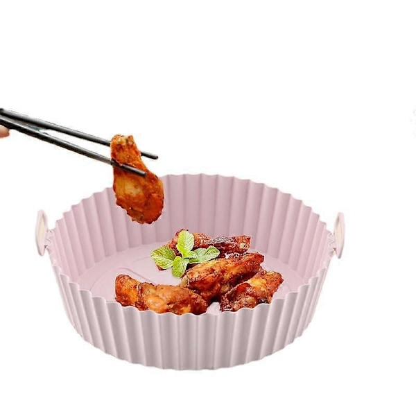 Airfryer silikone måtte multifunktionel liner airfryer bageplade Pink + blå total 2 STK