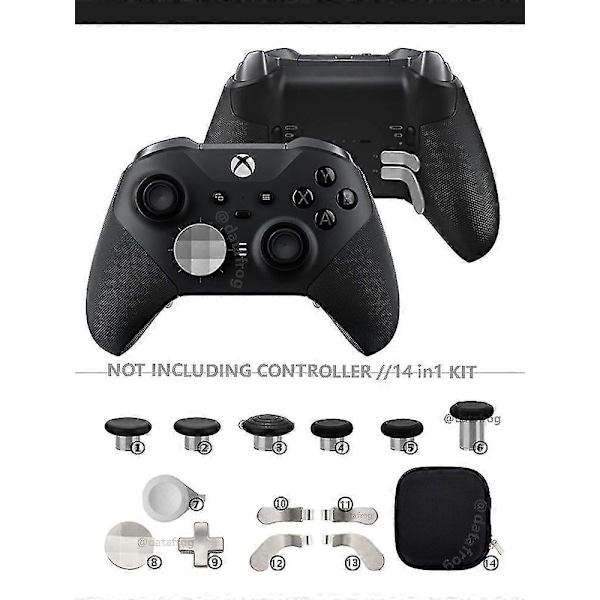 14-i-1 Metall Thumbsticks För Xbox One Elite Series 2, Elite Series 2 Handkontroll Tillbehörsdelar, Ersättning för Speltillbehör