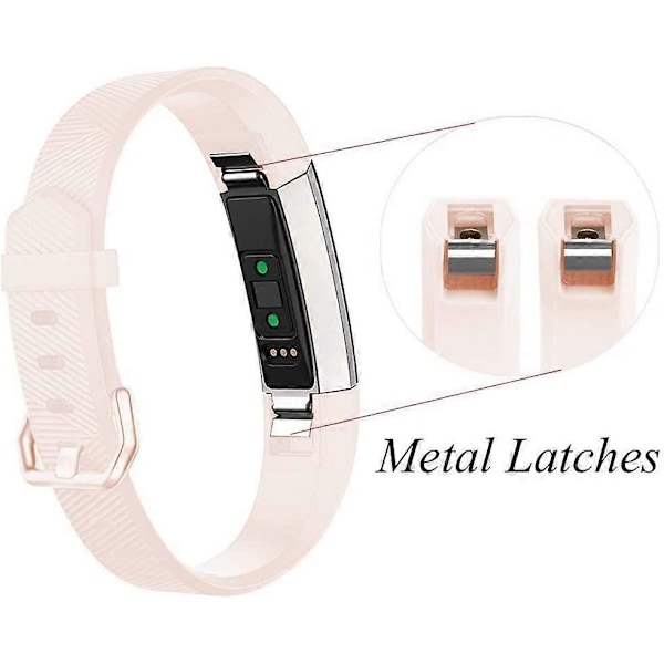 Yhteensopivat rannekkeet Fitbit Alta ja Fitbit Alta HR -laitteille, 3 kpl pehmeitä silikonirannekkeita Fitbit Alta HR -rannekkeille turvallisella metallisoljella miehille ja naisille