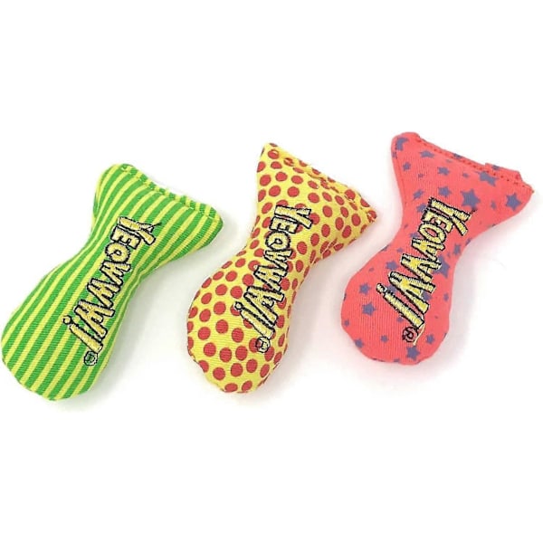 3PK Yeow Interaktiv Liten Kattunge Stinkie Fisk Med Kattemynte Leke Kattegave