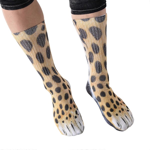 3D Print Dyrefodsokker 1 Par Sjove Digitale Simulationsstrømper Unisex til Mænd Kvinder Teenagere Halloween Julekostume