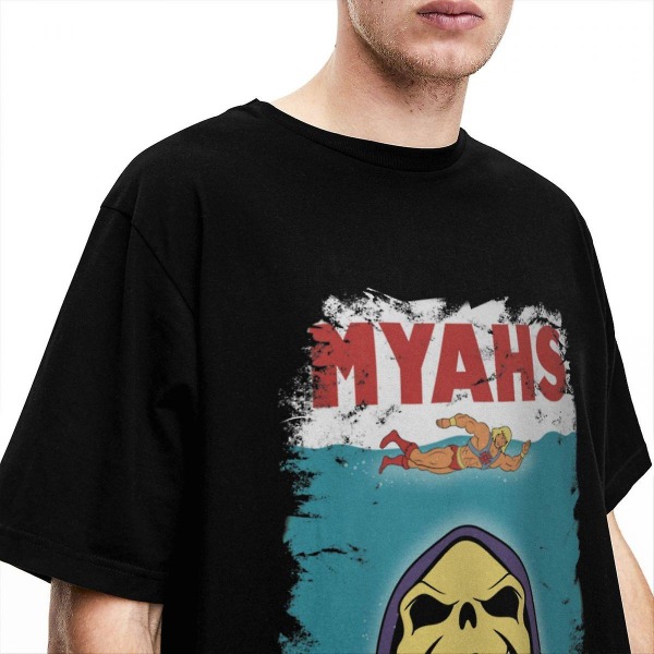 Masters Of The Universe Skeletor He-man Myahs Skjorte Tilbehør For Menn Kvinner Bomull Mote T-skjorter O Neck T-skjorter Blue 6XL