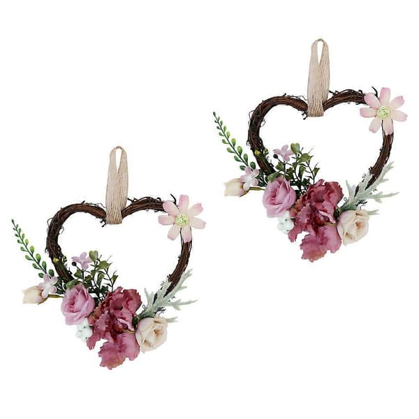 Form Garland Blomsterkrans for dekorasjon 2 stk rosa