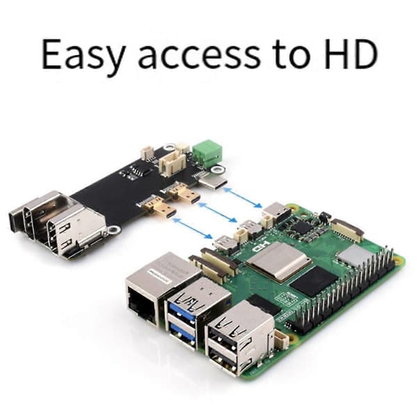 Mini -Kompatibel med -C Multifunktionell Adapter Två Strömförsörjningsmetoder Dubbel 4K-utgång för 5 / 4B