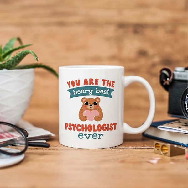 Psykologimuki Olet Parhain Karhu Hauska Lahja Kollegoille Keraaminen 330 ml Muki