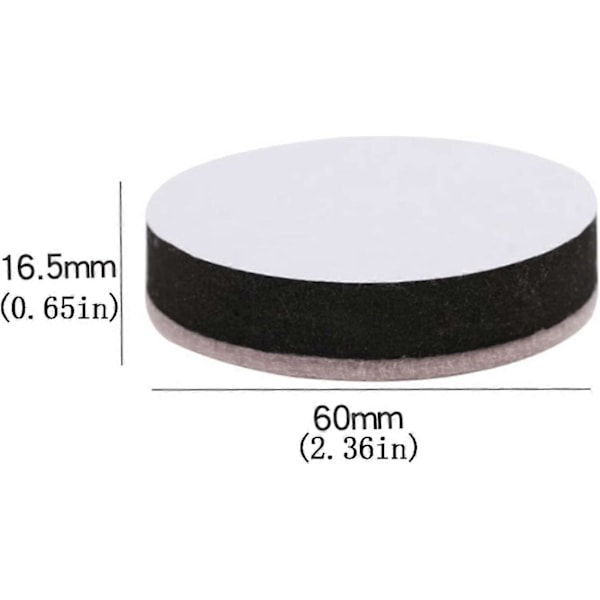 Möbelben, 8 Stycken Möbelstödben, Självhäftande Kraftiga Möbelhöjare, för Soffa Skåp Kontor (L60 x H16,5 mm, Svart)