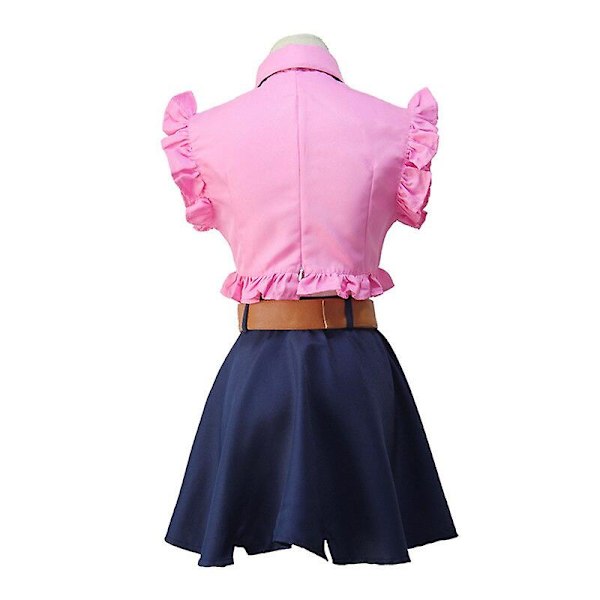 Anime The Seven Deadly Sins Elizabeth Liones Cosplay Costume Girl Rosa Kjole Parykk Antrekk Uniformskjørt Halloween Costume Dame M