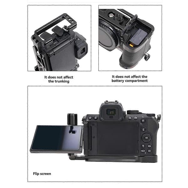Z50II Vertikal Quick Release L Plade Holder Håndgreb til Z50 II Kamera Tripod Quick Release Plade
