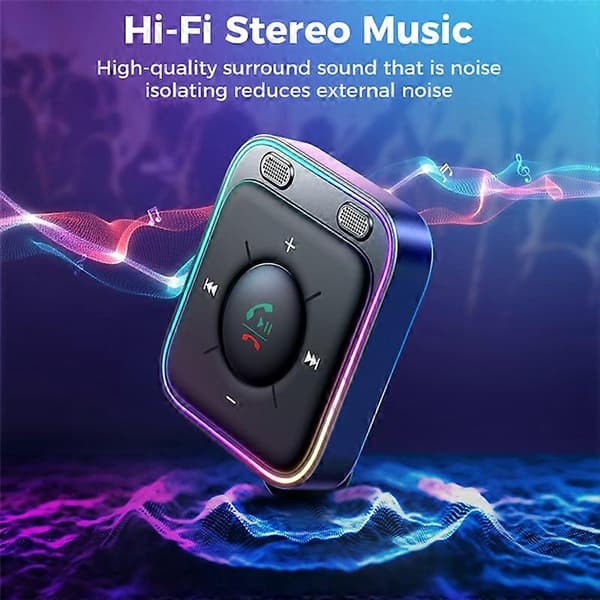 Bluetooth 5.3 AUX Biladapter Doble Mikrofoner Støyreduksjon