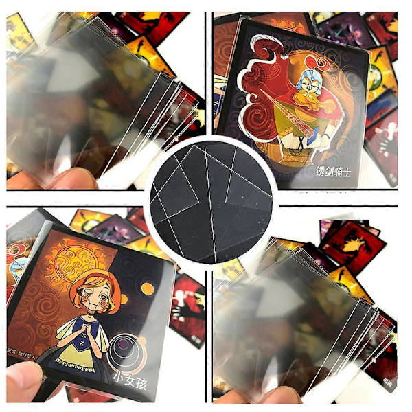 100 kpl Muovisia Magic Board Game Tarot Kolme kuningaskuntaa Pokeri Korttien Suojuksia