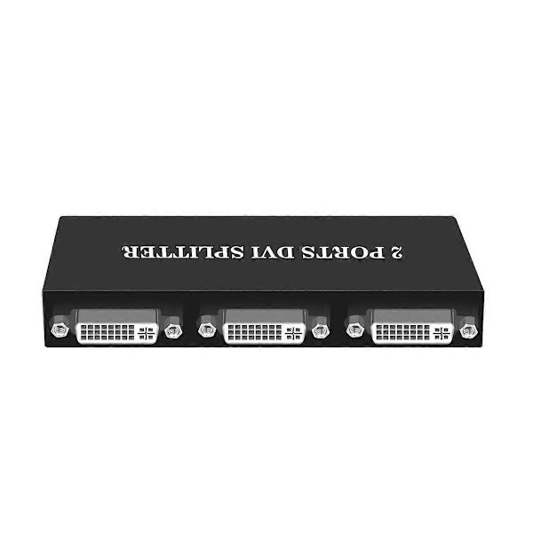 DVI Splitter 1X2 Switch Växlare Förlängare Adapter 1 DVI-D Ingång och 2 DVI-D Utgång Dubbel Skärm för