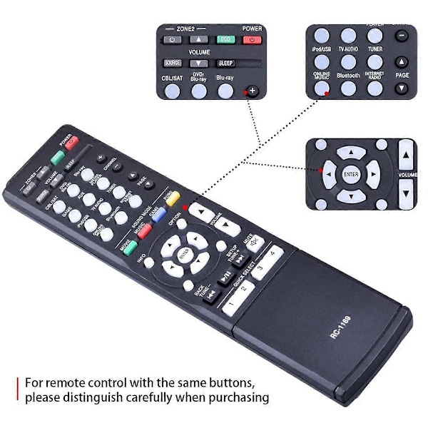Fjernkontroll RC-1189 Erstatning for Denon AV Receiver AVR-S700W AVR-S710W AVR-S720W AVR-X1100W AV