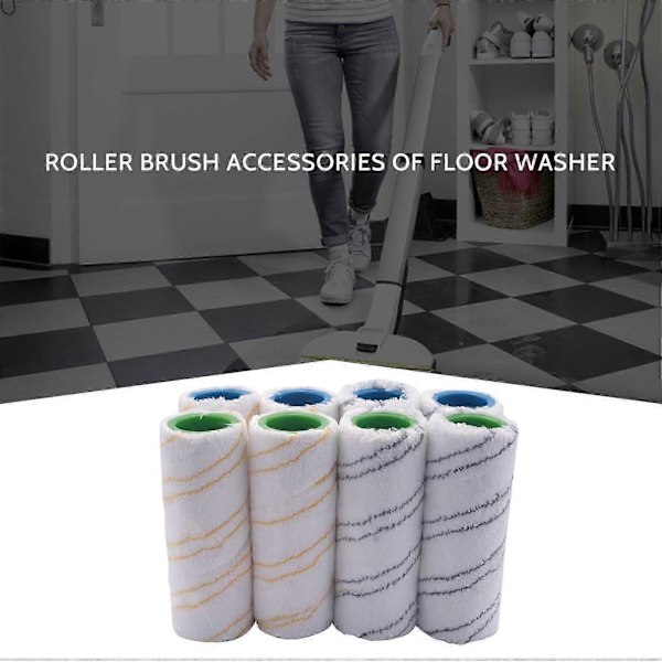 8-pack rullar för Karcher FC7 FC5 FC3 FC3D elektrisk golvrengörare 2.055-007.0 / 2.055-006.0