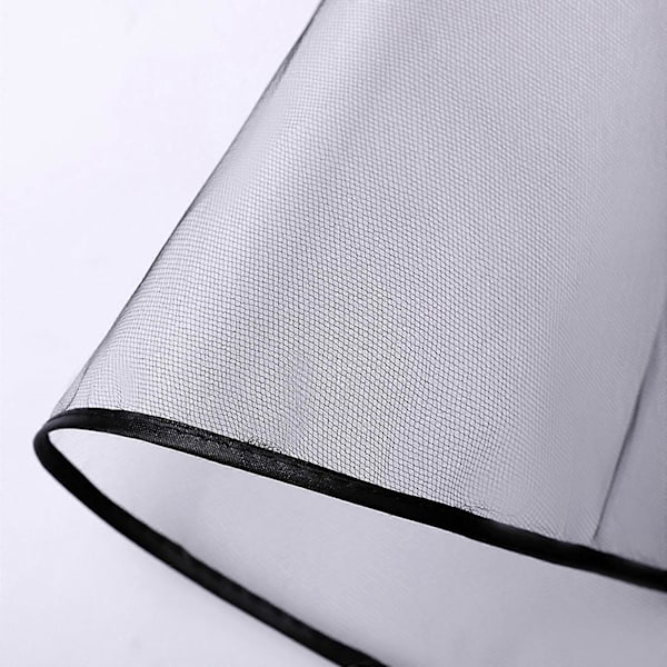 Dobbeltlags Mesh Tulle BryllupsSlør For Kvinner Med Kam Og Båndkant, Senterkaskader, Fest Hodeplagg