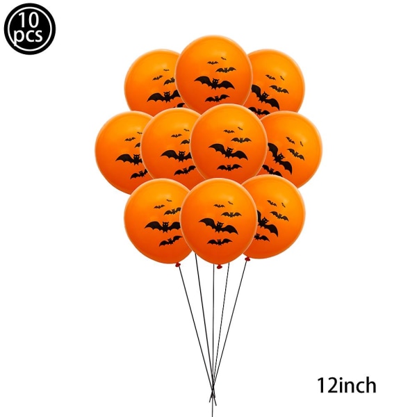 Jätte uppblåsbar fladdermus 90 cm halloween fladdermus ballong barnleksaker Halloween heminredningsrekvisita Barn Halloween dekoration gynnar leksaker 10Pcs balloons