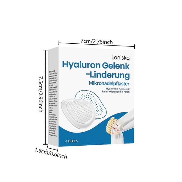 Hyaluron Joint Relief Microneedles Patch Fast-Acting Improves Joint Mobility Stickers for Hands Knees 1st