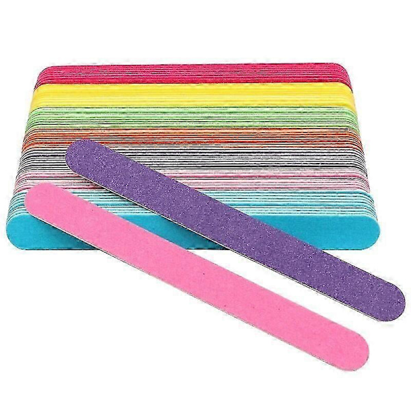 20 st/Lot Trä Nagel Fil 180/240 Färgglad Sandpapper Buffer Block Pedikyr Manikyr Poleringsverktyg Professionella Nagelfilar