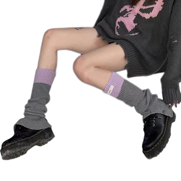 Gothic Lolita Benvarmere Japanske Kvinder Lange Strømper Vinter Strikkede Ankelbeskyttere
